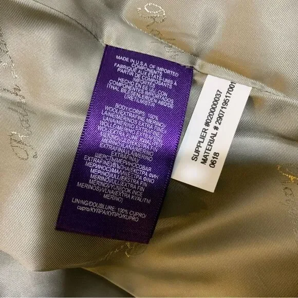 Ralph Lauren Purple Label suits Gray 100% Merino Wool Blazer 6/ pants 4 USA - Picture 10 of 13